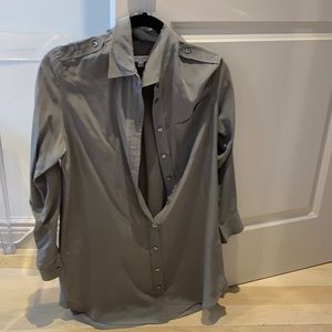Equipment Grey Shirt Dress size small
